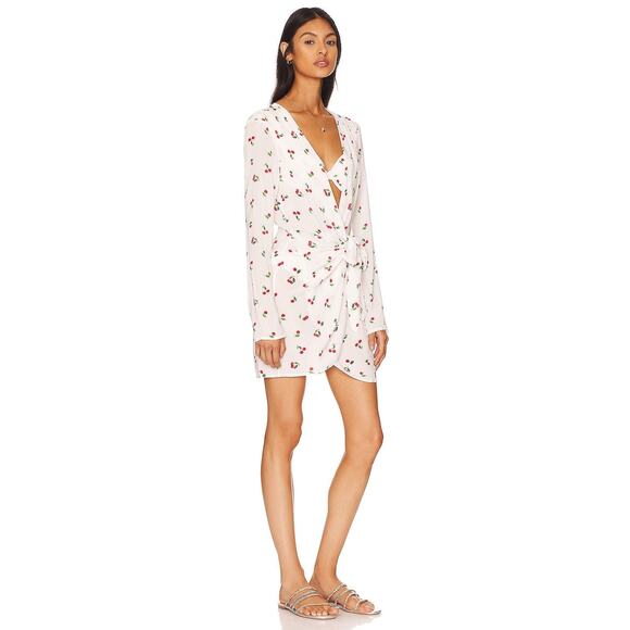 Weworewhat Cowl Neck Mini Wrap Dress  - S - Picture 2 of 3